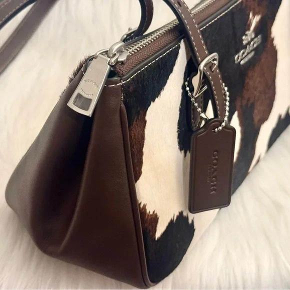 NWT Coach Asher Shoulder Bag With Cow Print CCC85 Cow Printed Haircalf Cow Multi - Picture 8 of 11